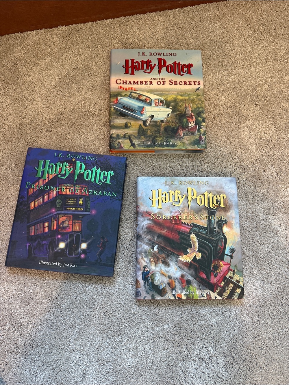 Harry Potter hard cover books 1–3